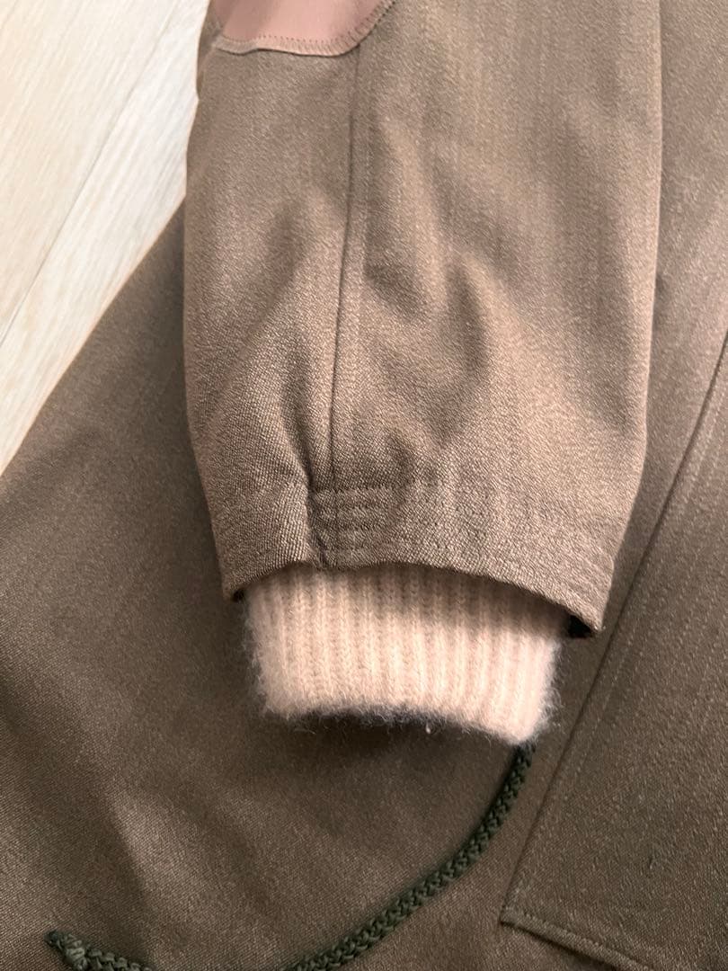 FAKE LONDON モッズコート ウール✖︎カシミア　レザー肘パッチ