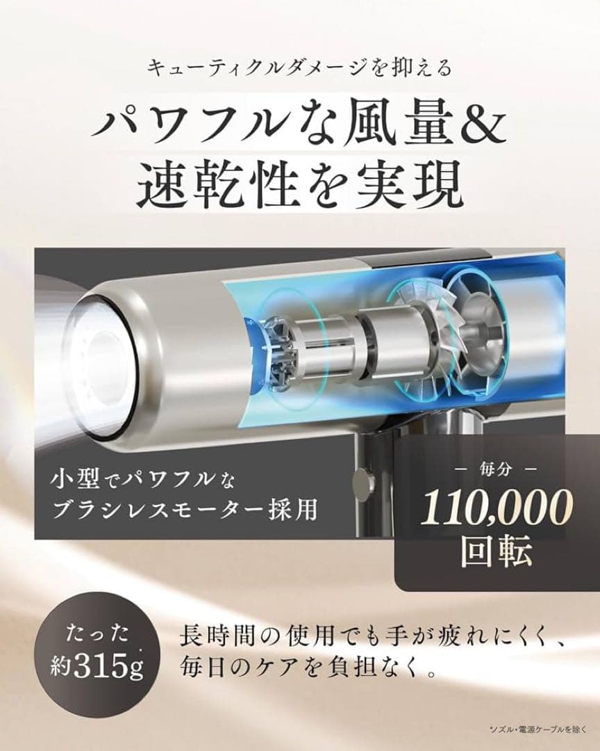 Q+ (クオリタス) ドライヤー QU-HD01-GD