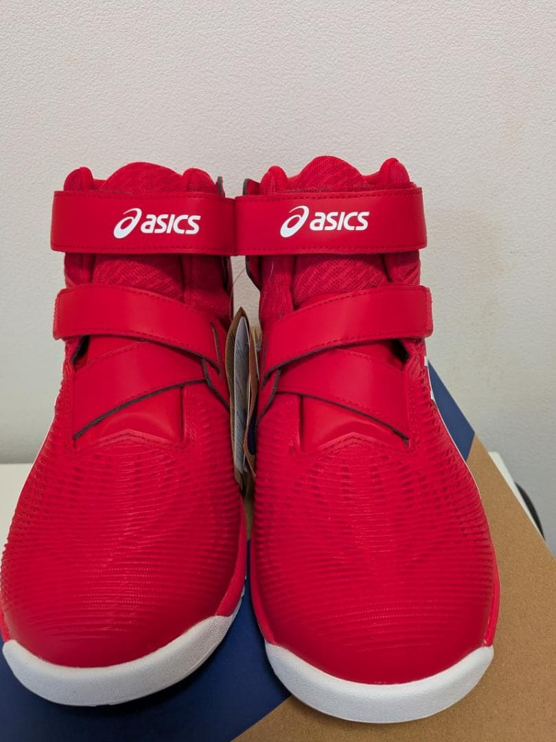 asics 赤 ハイカット安全靴 26cm