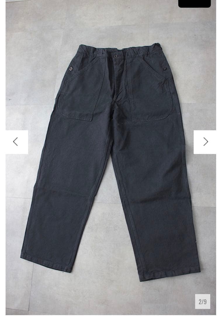 ヴィンテージ　80-90s スイス軍　デニムトラウザー　後染め