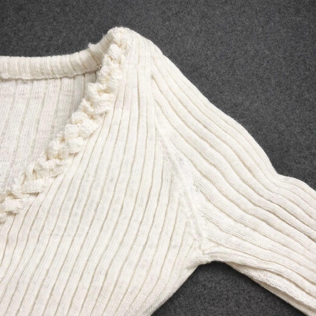 CHANEL シャネル ロングカーディガン アイボリー 40 ココボタン