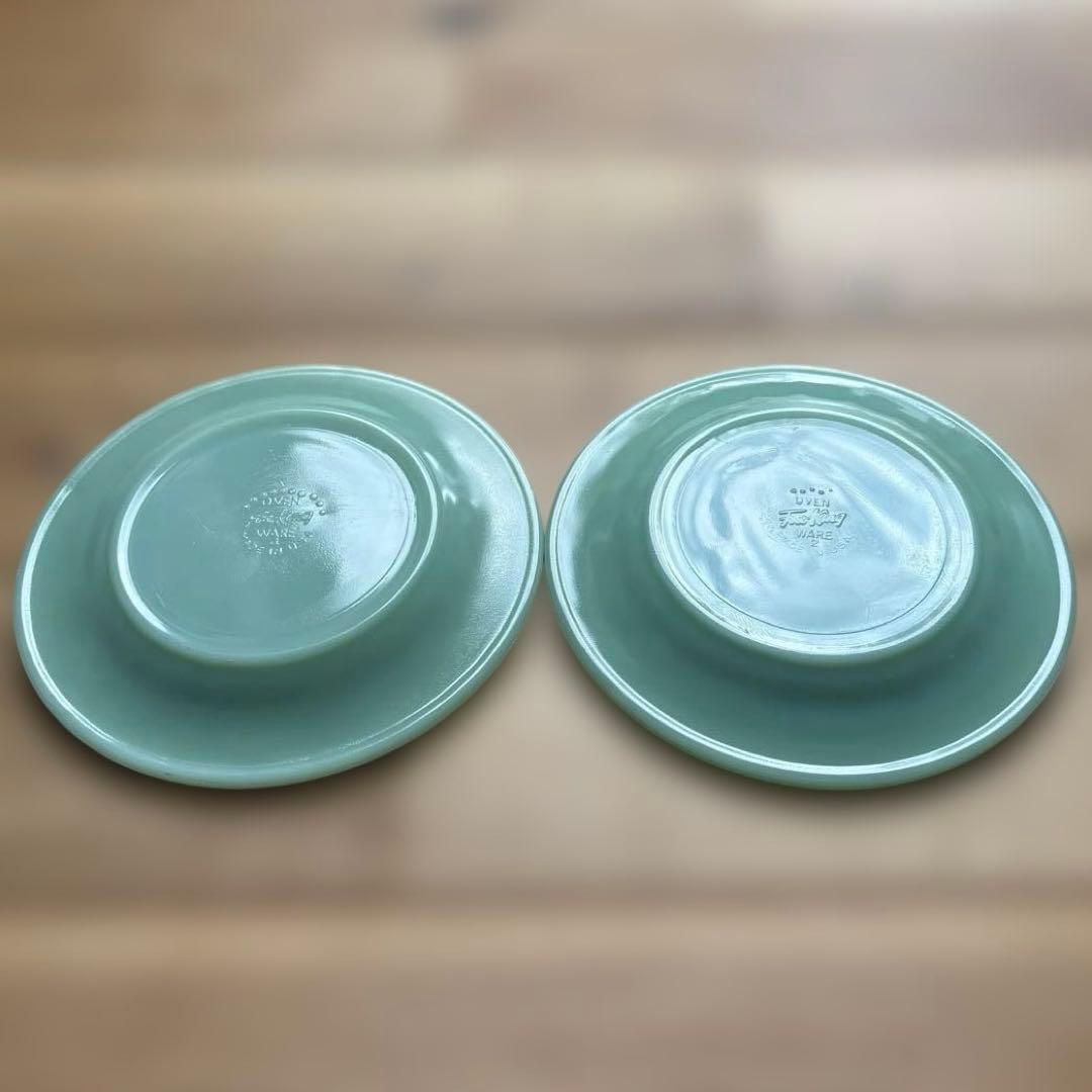 BUCO様ファイヤーキングパイ&サラダプレート2セット＋カップ＆ソーサー2セット