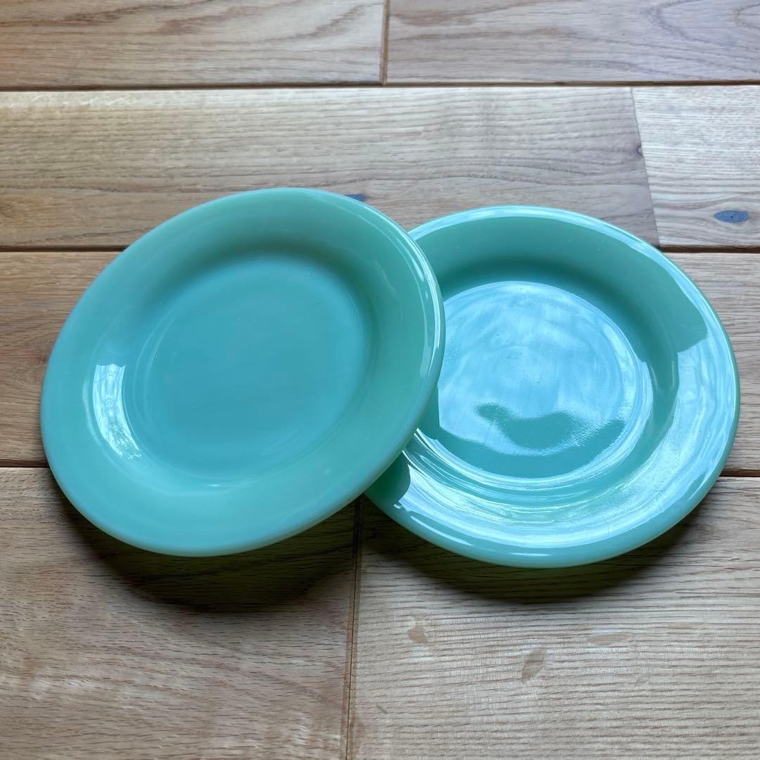 BUCO様ファイヤーキングパイ&サラダプレート2セット＋カップ＆ソーサー2セット