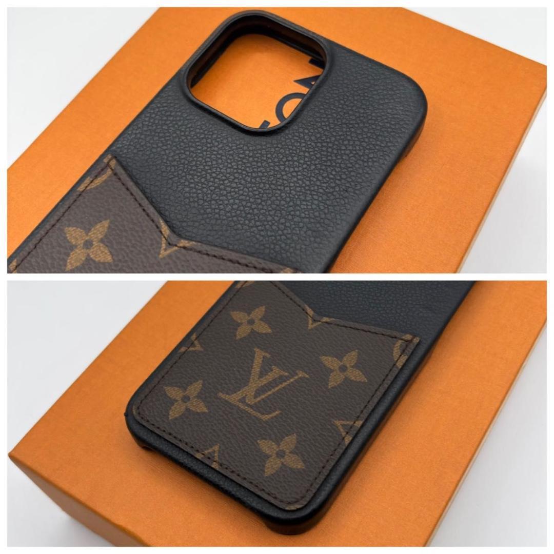 極美品 ルイヴィトン モノグラム iPhone15Pro MAX バンパー 黒