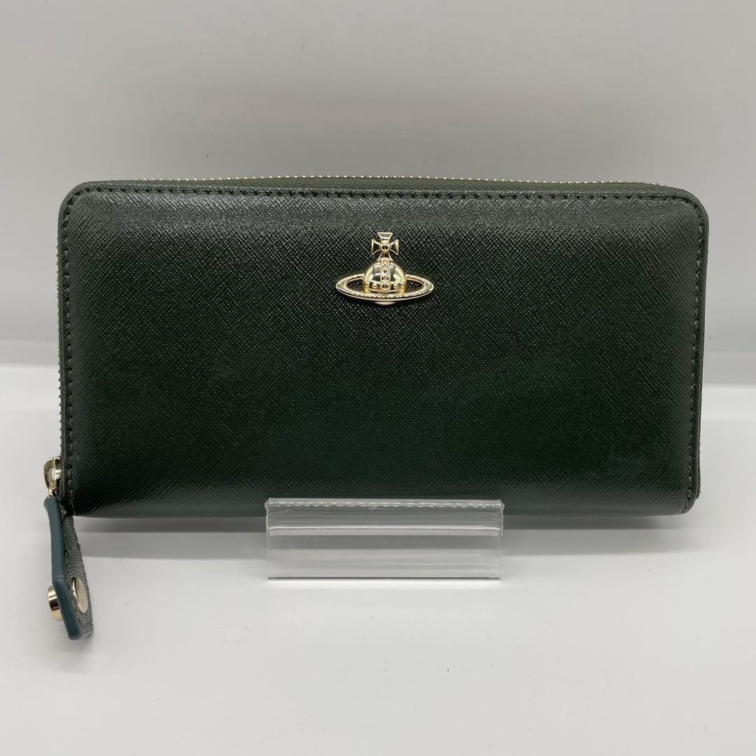 茶々丸様ヴィヴィアンウエストウッド　オーブ　ラウンドファスナー　長財布　w6