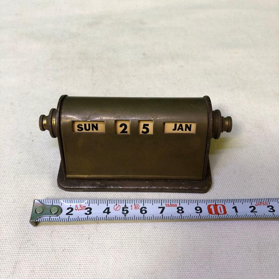 か4● 希少品　USヴィンテージ パークシャーマン　卓上カレンダーゴールド