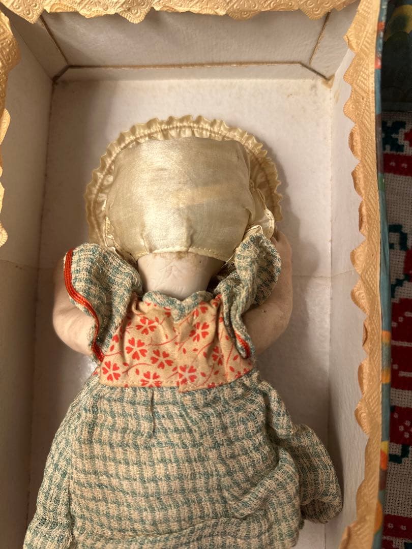 ド*ン様 山大 さくらビスク スリーピングドール（約24cm）昭和初期 戦前