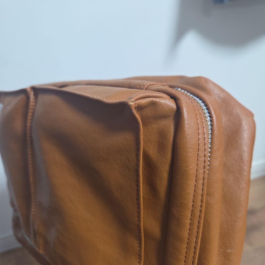 PORTERブラウンレザーショルダーバッグ