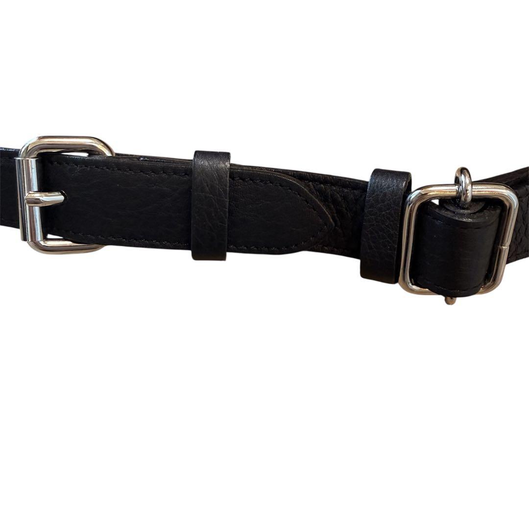 即購入可 ch!iii bag チーバッグ シュリンクレザー ボディバッグ 黒