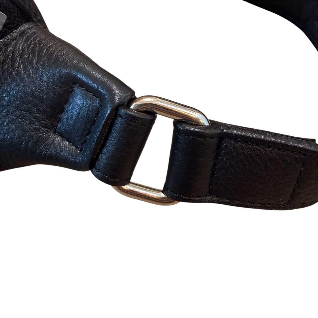 即購入可 ch!iii bag チーバッグ シュリンクレザー ボディバッグ 黒