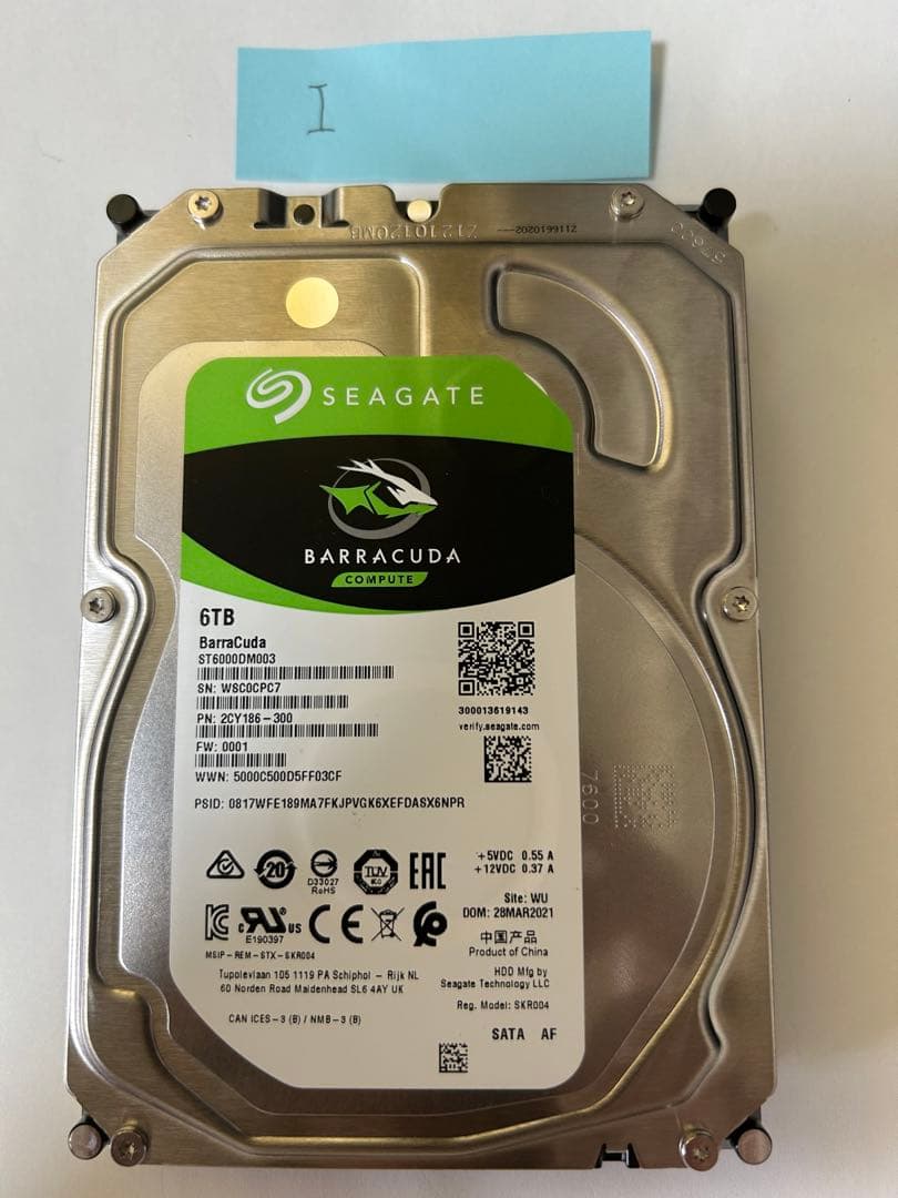 Seagate Barracuda 6TB 内蔵型HDD 動作保証あり (I)