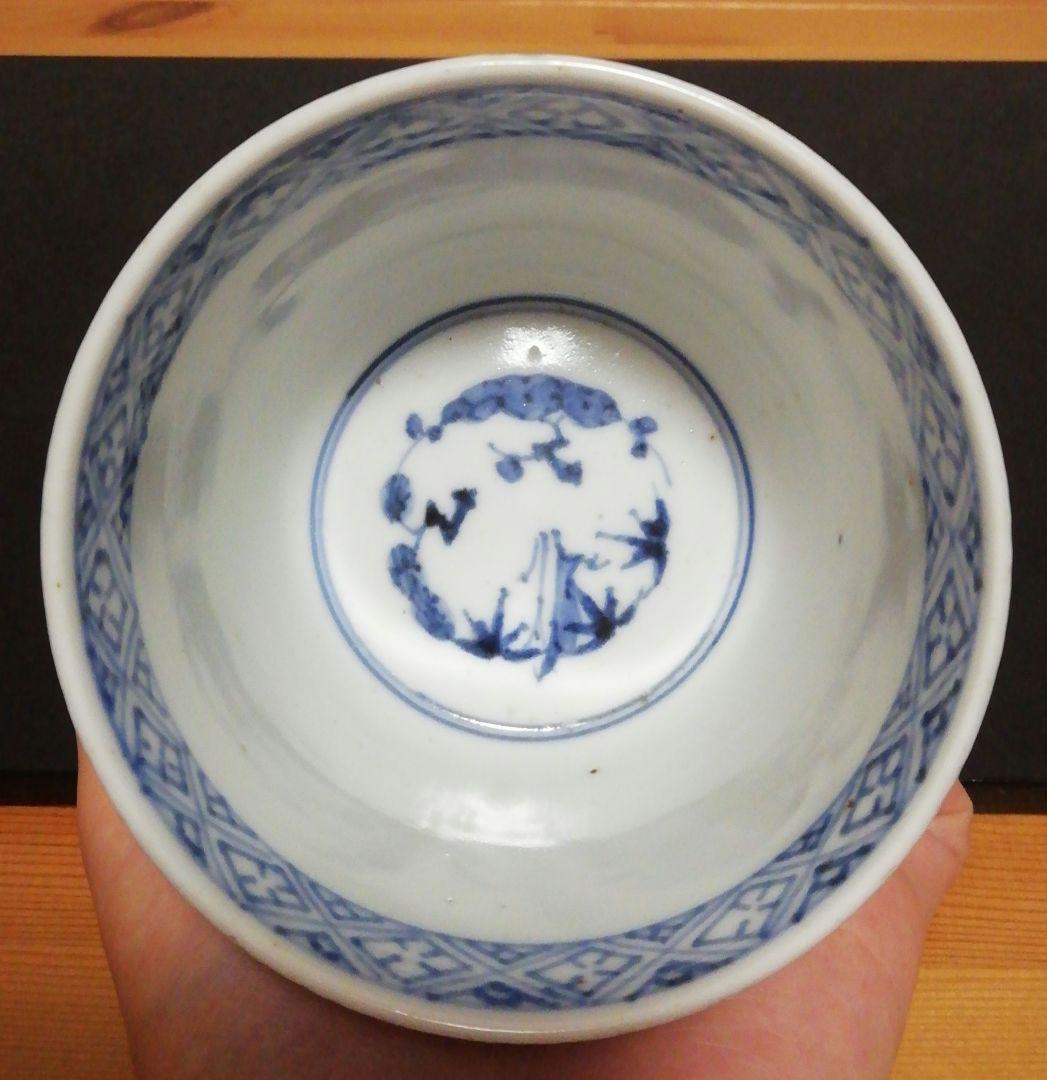 古伊万里　蛸唐草　染付　蕎麦猪口　四客　食器