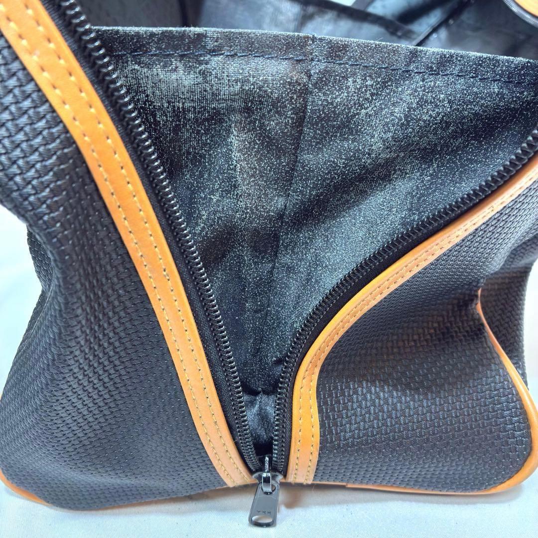 イヴサンローラン ボストンバッグ PVC 大容量 ヴィンテージ ロゴ 旅行バッグ