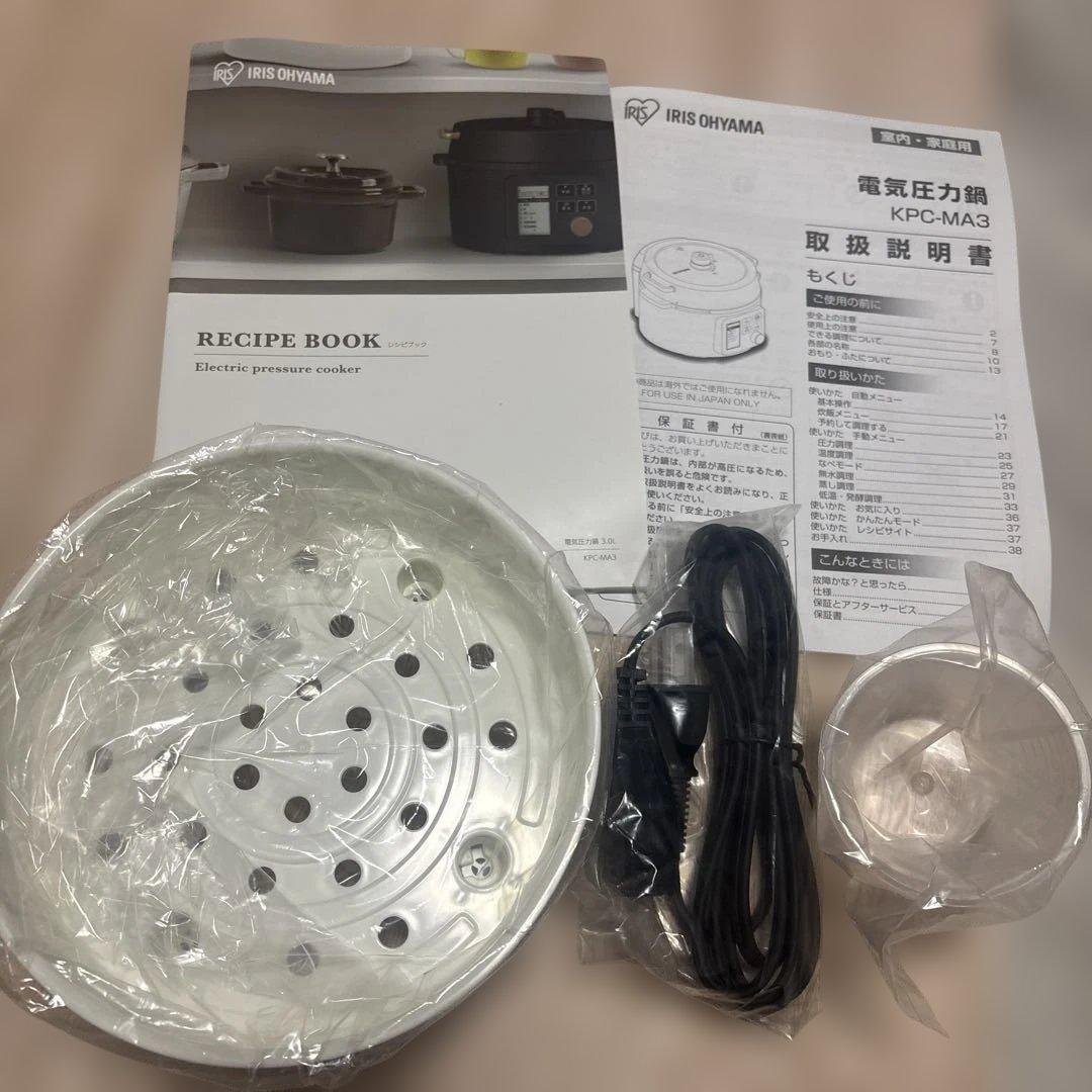 IRIS OHYAMA 電気圧力鍋 KPC-MA3 ブラック