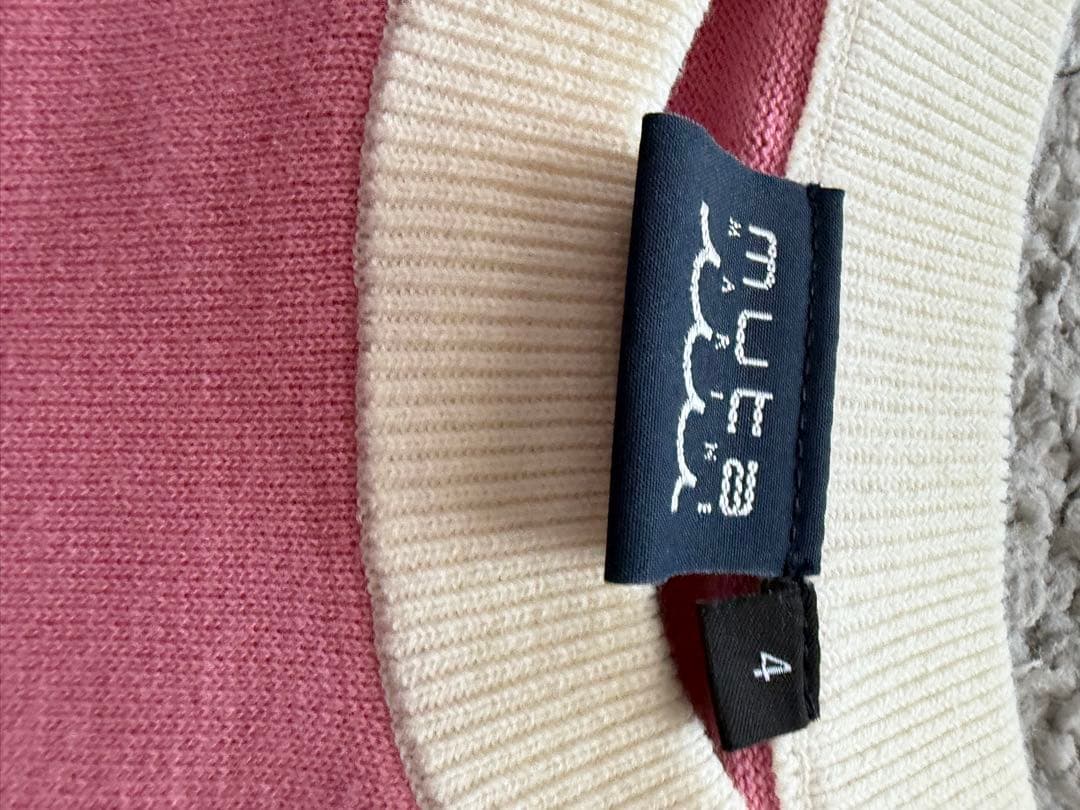 mutaコットンニットピンクサイズ4ムータゴルフウェア