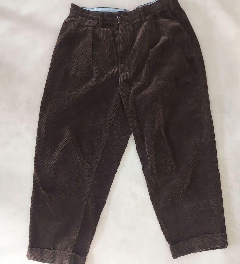 名作 ビームスプラス BEAMSPLUS 2プリーツチノパン コーデュロイ M