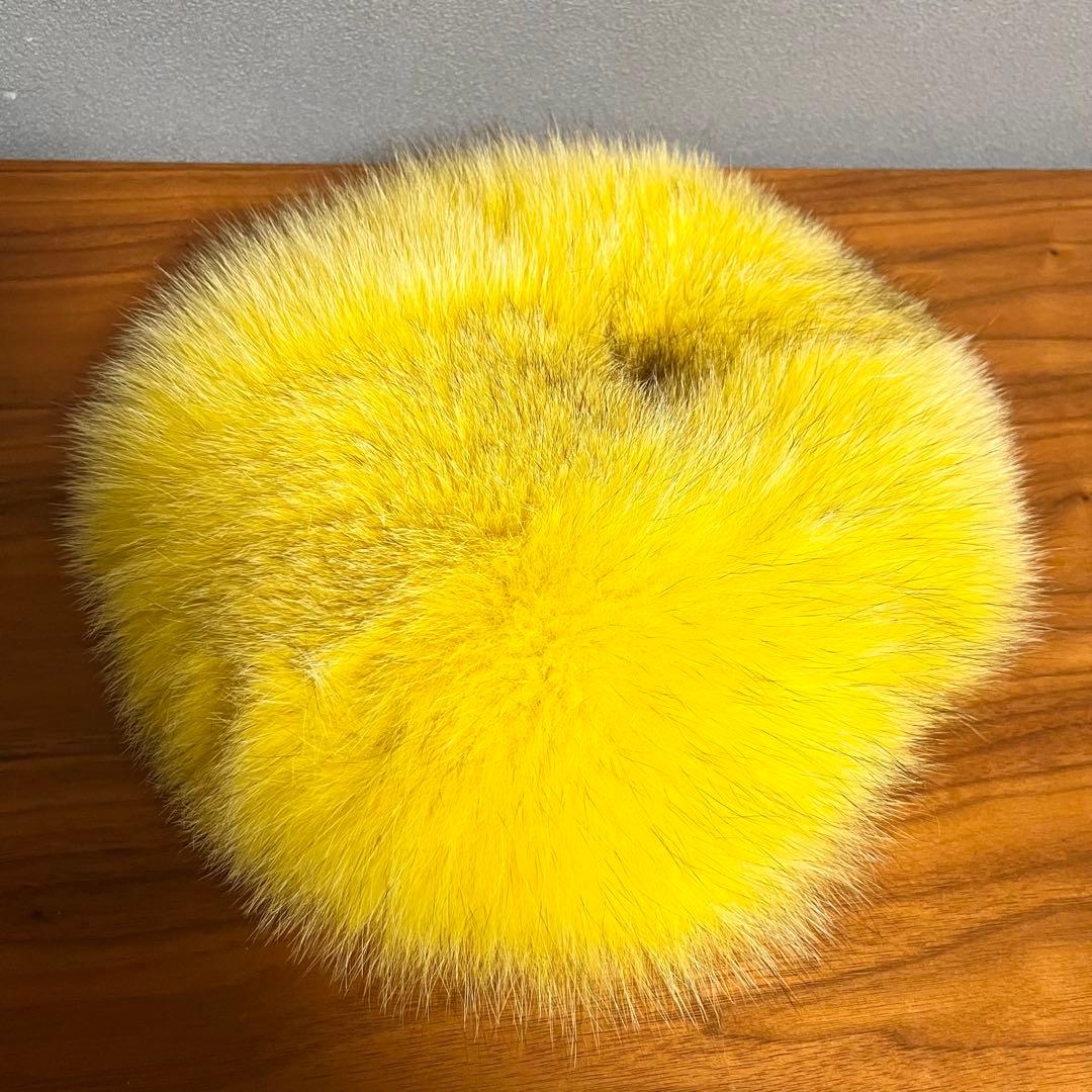 【美品】MANIMARIS マニマリス フォックスファーバスケット かごバッグ