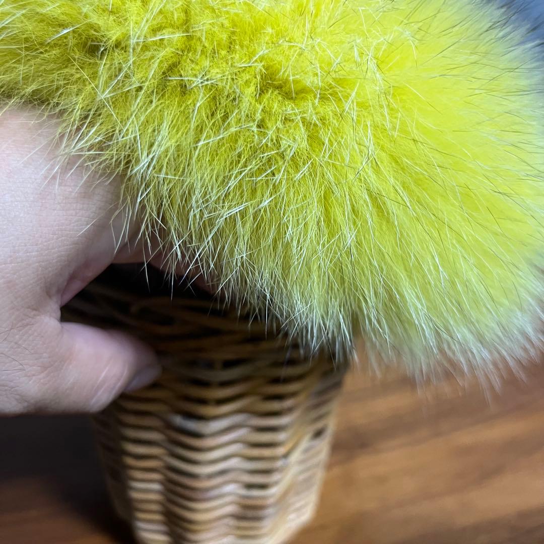 【美品】MANIMARIS マニマリス フォックスファーバスケット かごバッグ