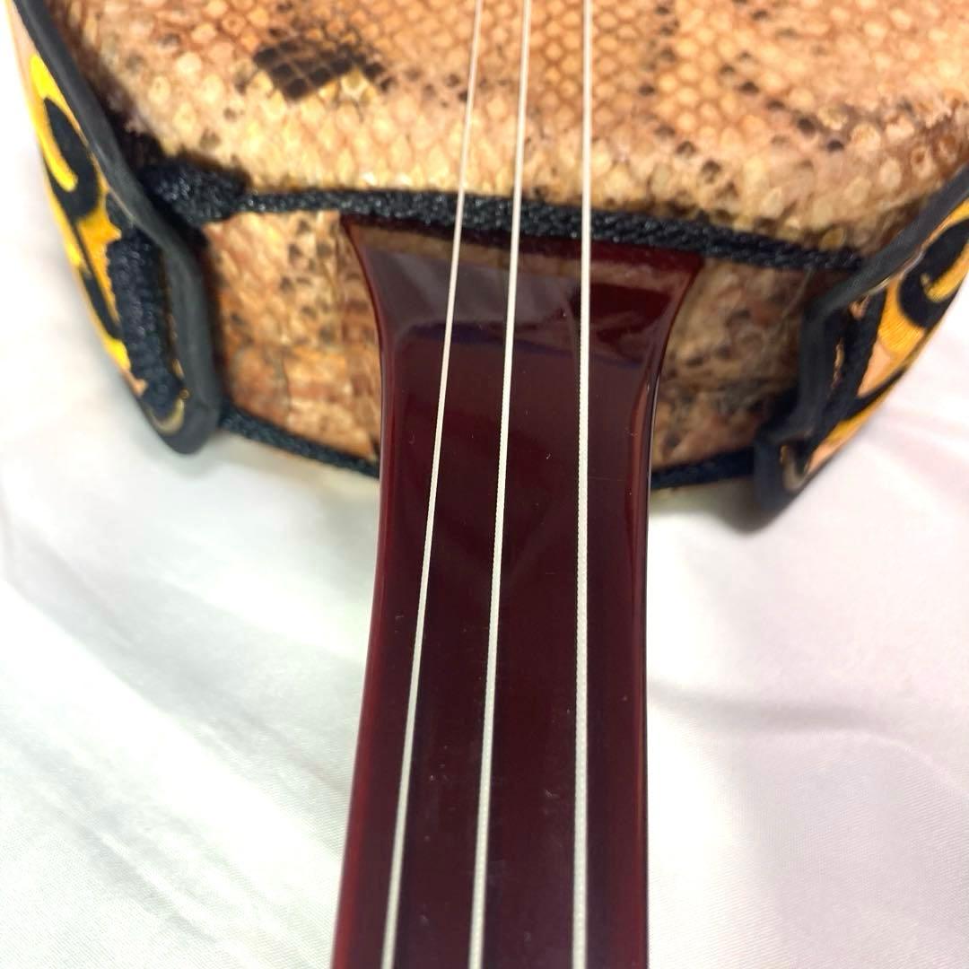 三線 沖縄 蛇革 本革 強化張り ソフトケース 付属品 和楽器 初心者 中級者
