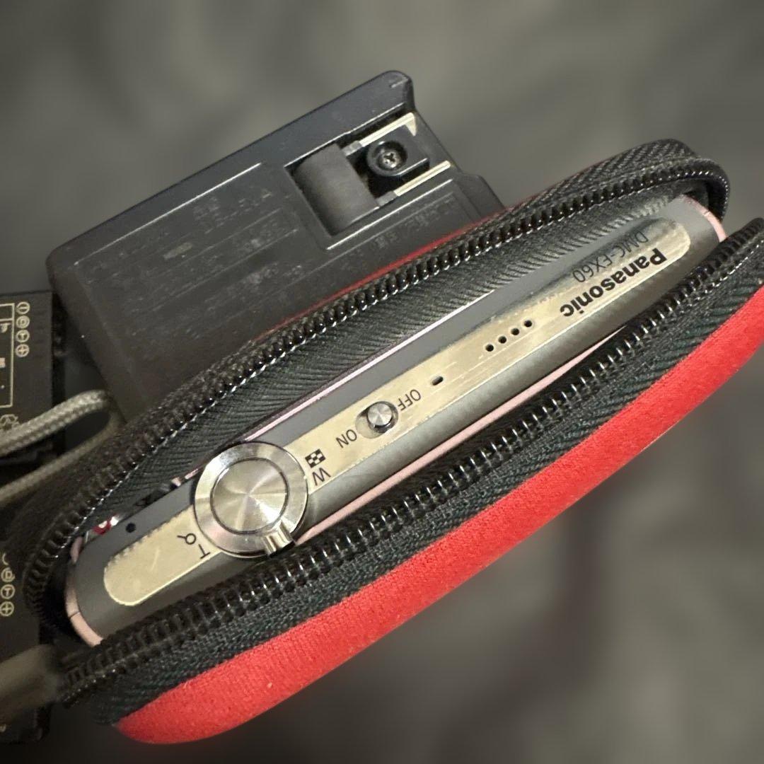 美品！パナソニック LUMIX DMC-FX60 デジカメ　ピンク　充電池2個付
