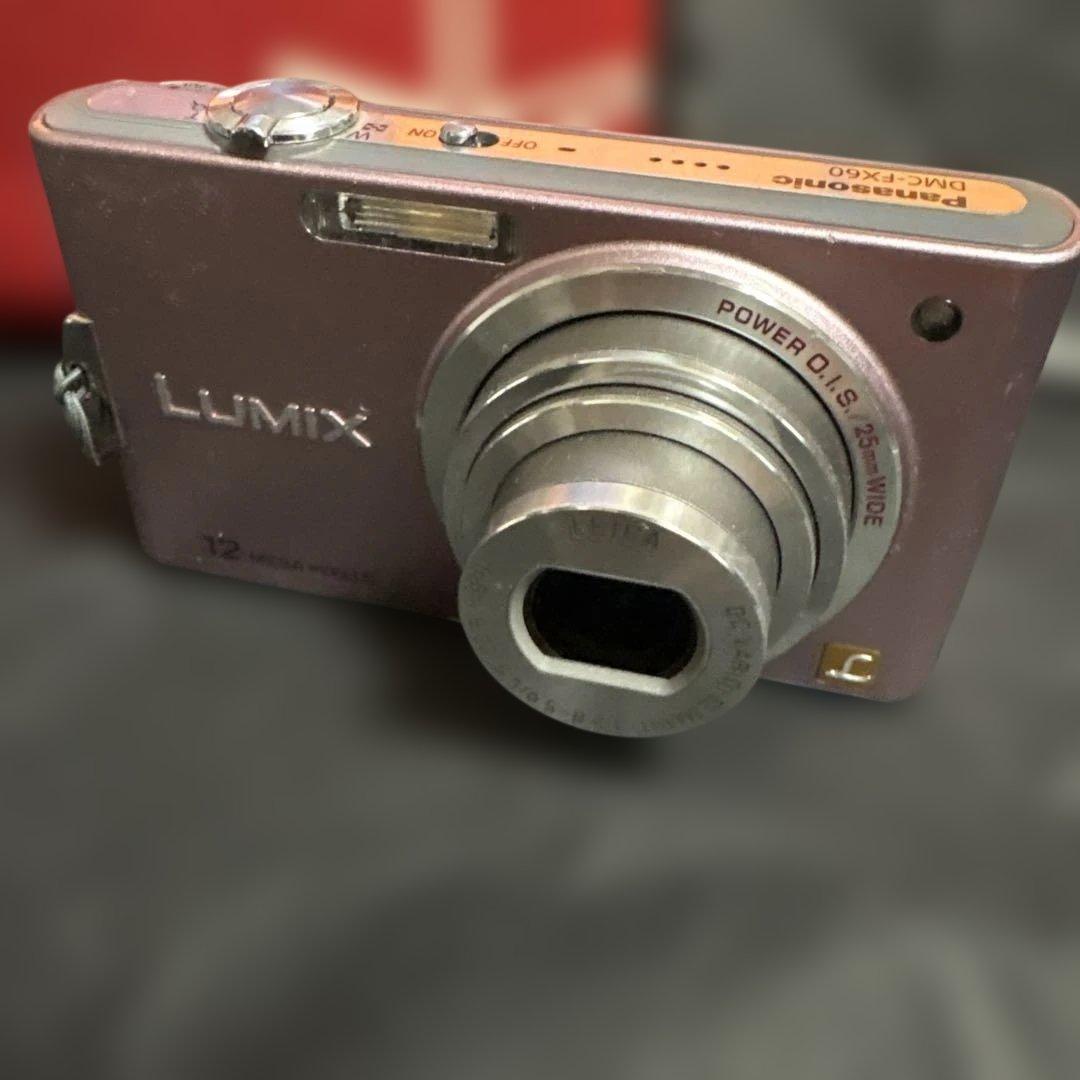 美品！パナソニック LUMIX DMC-FX60 デジカメ　ピンク　充電池2個付
