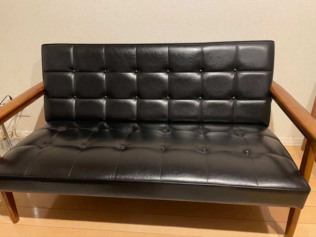 美品 カリモク60 Kチェア 2シーター 2人掛け ベンチ