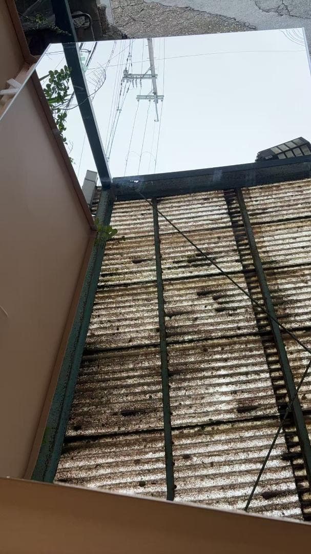 【中古】ダンスミラー 割れない鏡 幅100x160cm 姿見 銀色 9番