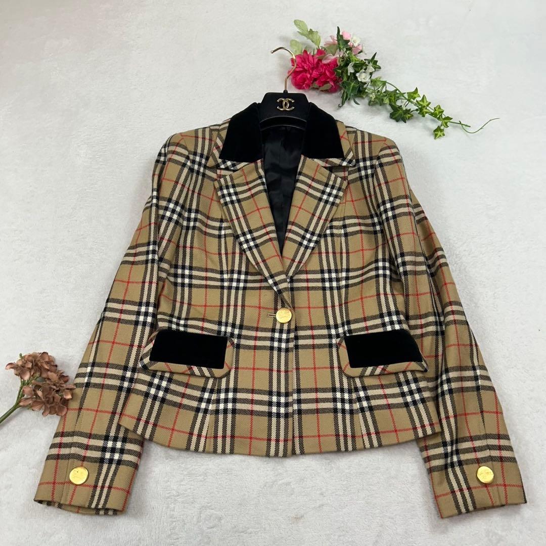 K714 美品 M バーバリーブルーレーベル テーラードジャケット レディース