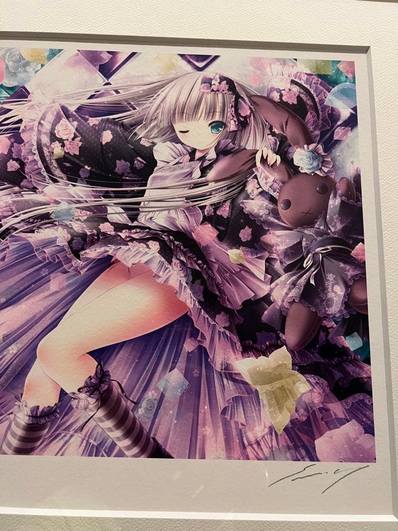 てぃんくる版画『KOHAKUTO-NO-AYA雅』（ミックスドメディア）