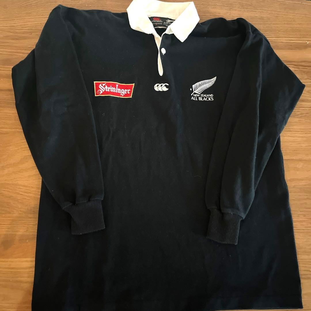 【ALL BLACKS× Steinlager】 ラガーシャツ