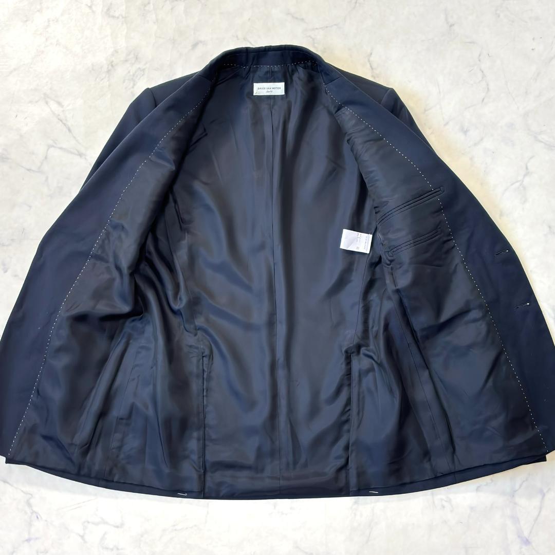 ドリスヴァンノッテン テーラードジャケット 2B 濃紺 48 tr0