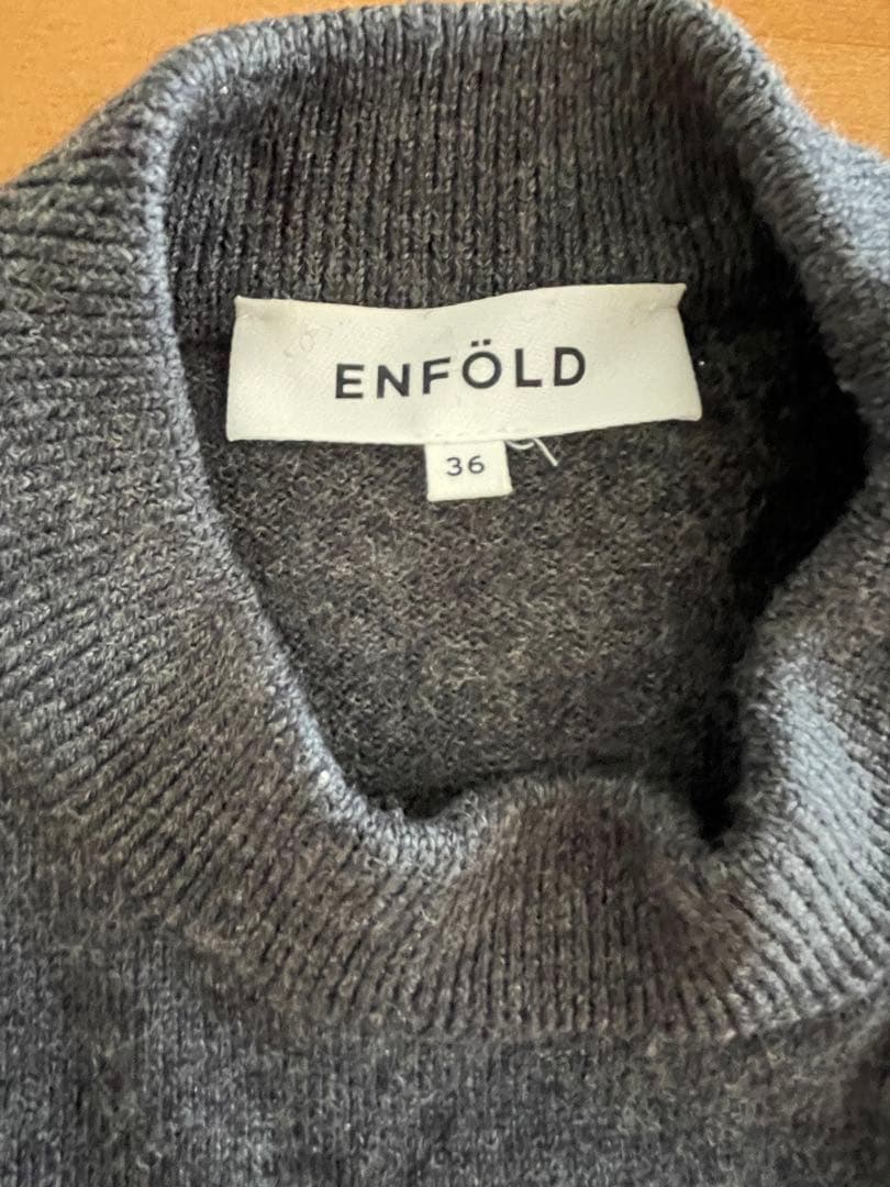 ENFÖLD ロングワンピース 36 オレンジ・グレー