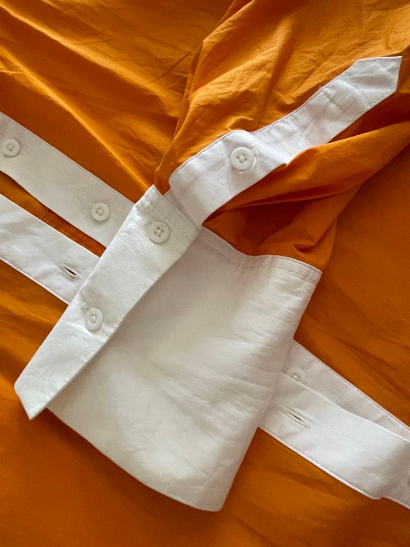 ENFÖLD ロングワンピース 36 オレンジ・グレー