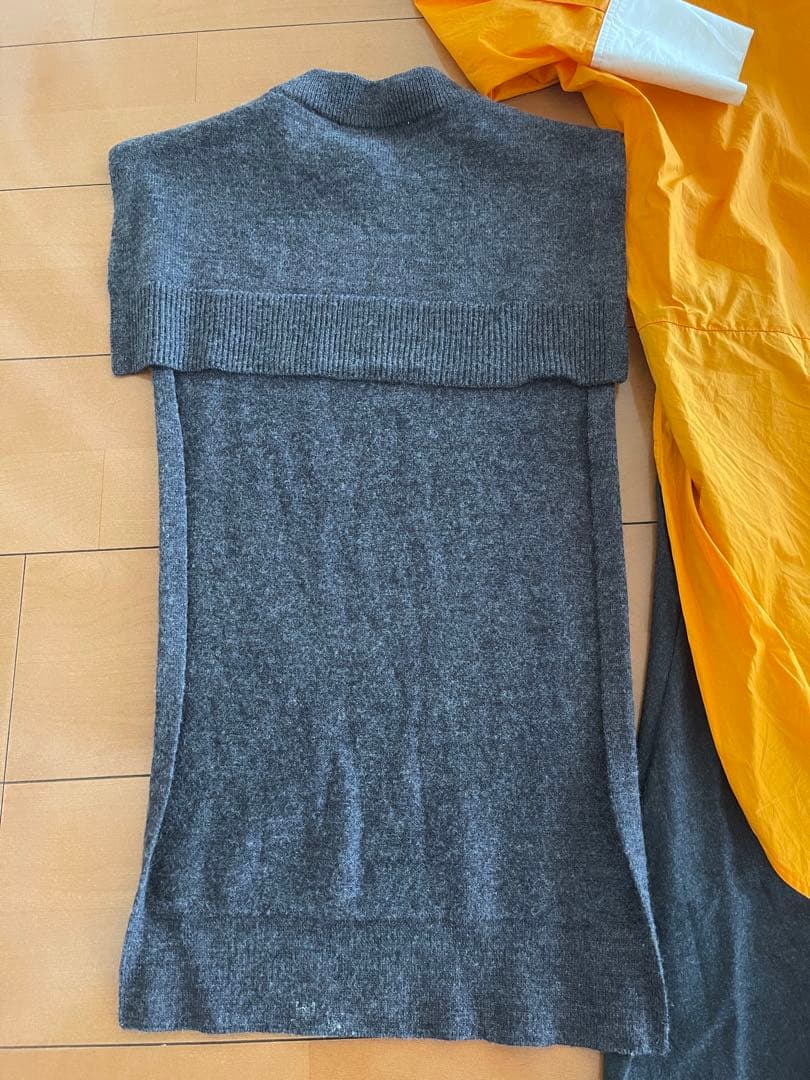 ENFÖLD ロングワンピース 36 オレンジ・グレー