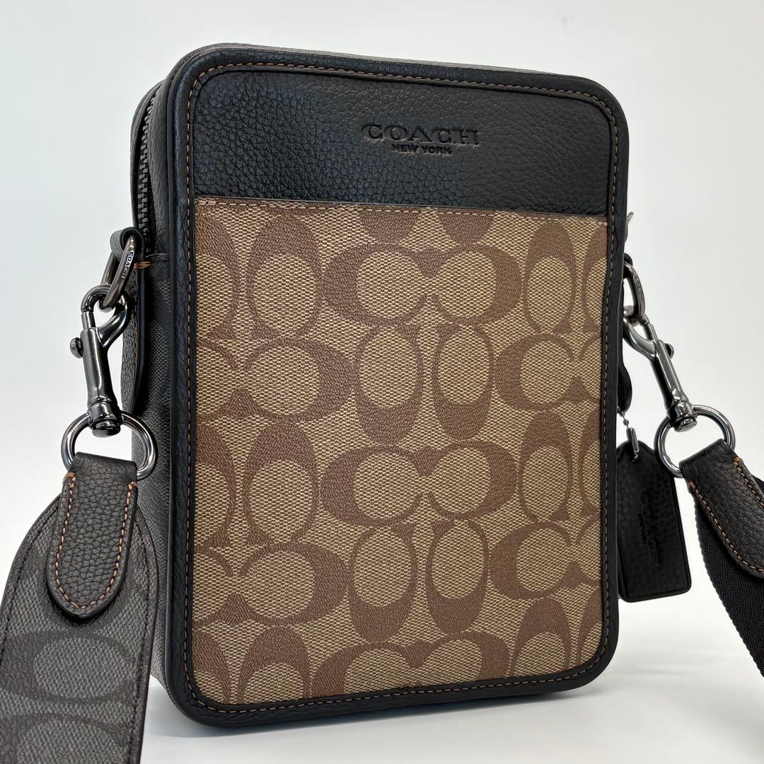 極美品✨コーチ ショルダーバッグ サリバン PVC シボ革 シグネチャー