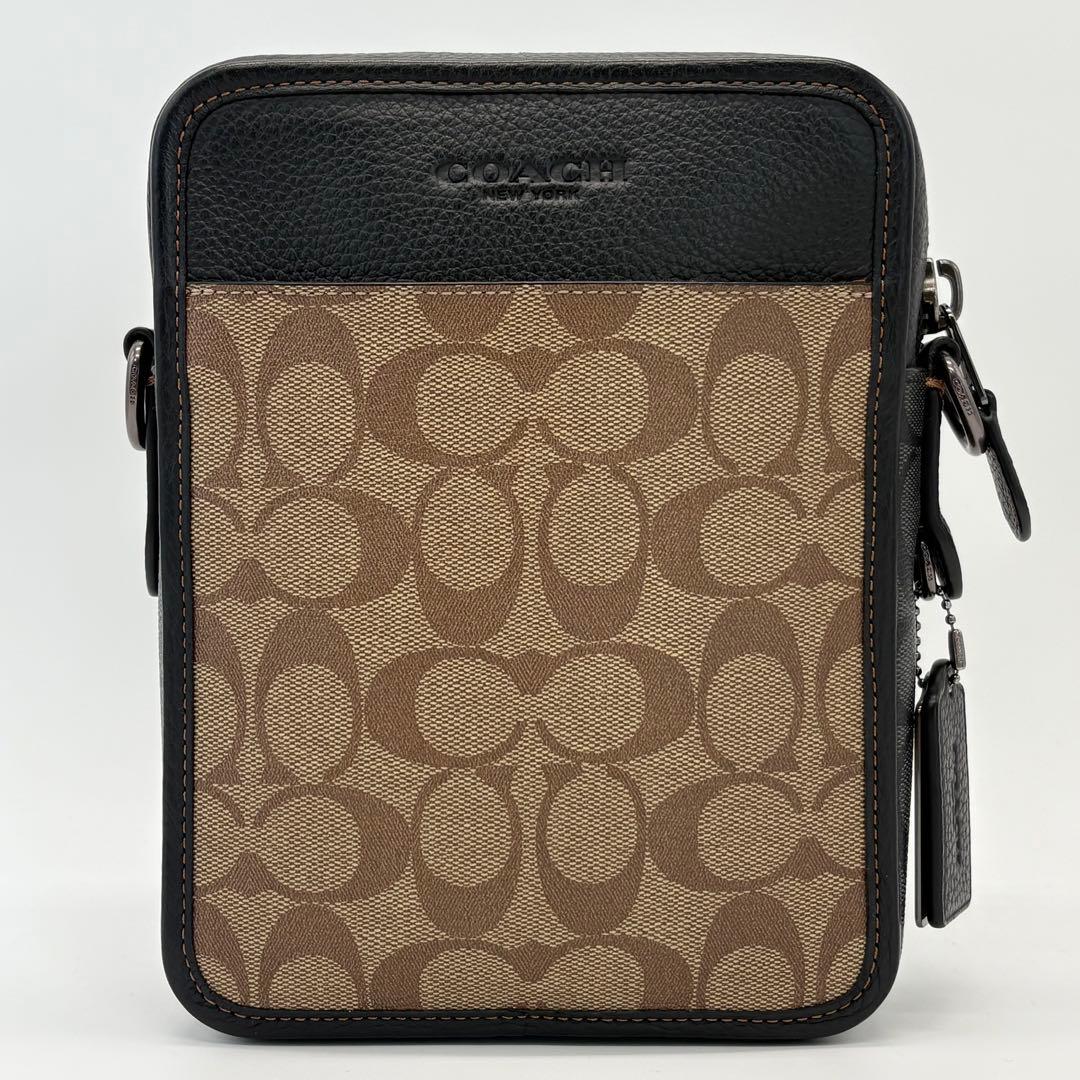 極美品✨コーチ ショルダーバッグ サリバン PVC シボ革 シグネチャー