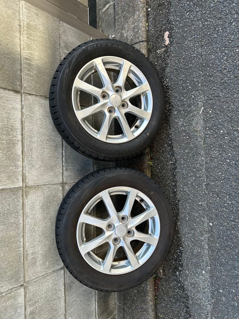 スタッドレス４本セット　ブリザック　タント純正ホイールつき　155/65R14
