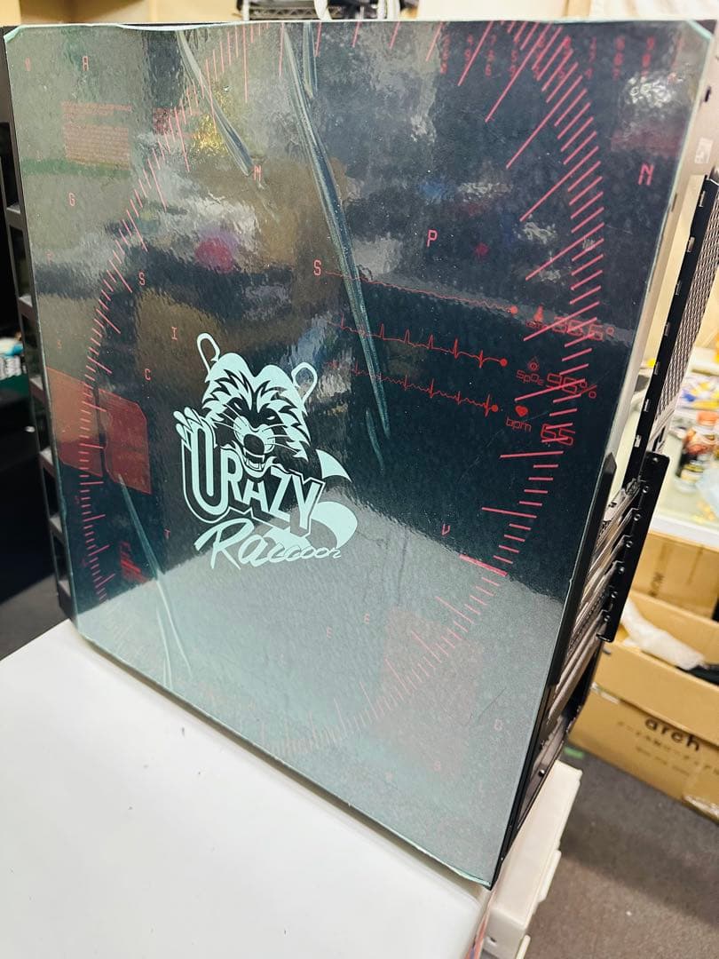 現状品ガレリアCrazy Raccoon コラボゲーミングPC透明ガラスケース