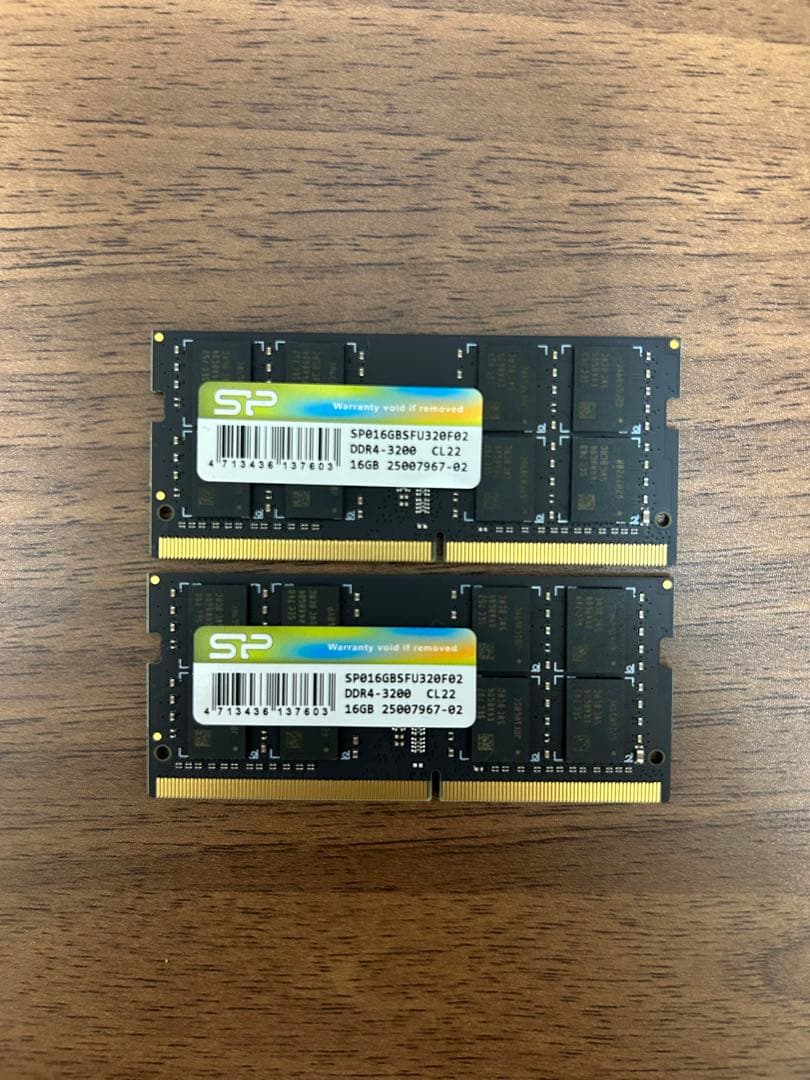 シリコンパワー ノート用DDR4-3200 16GB×2
