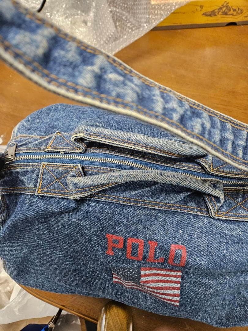 送料無料/美品　Polo Ralph Lauren デニムショルダーバッグ