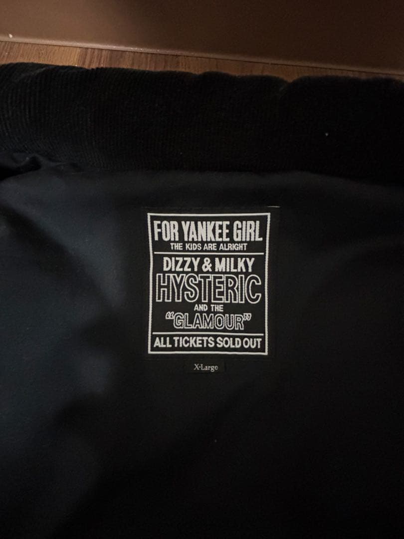 HYSTERIC GLAMOUR ロゴプリント ダウンベスト グレー