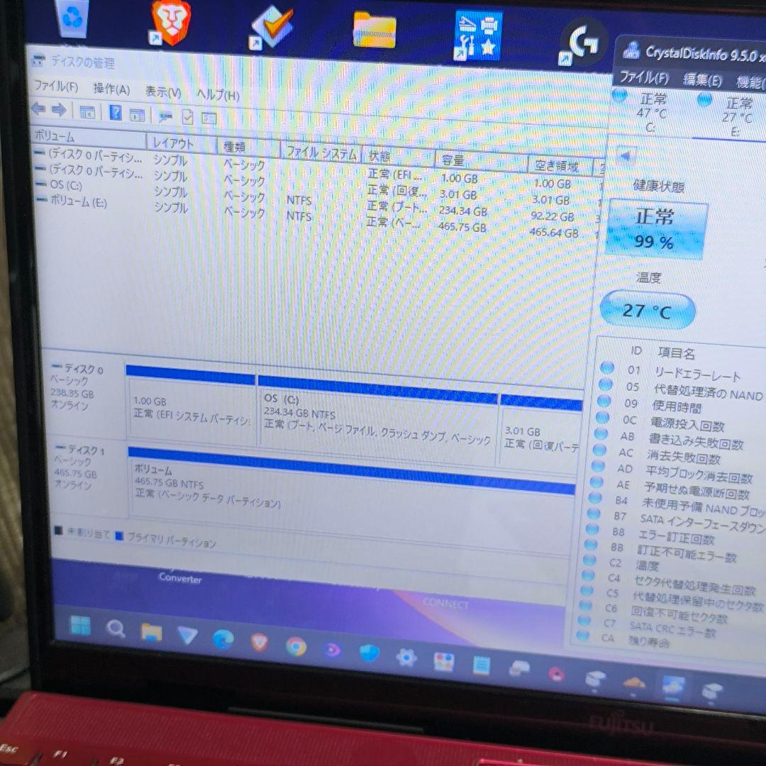 【起動90回/96時間】crucial MX500 SSD 500GB