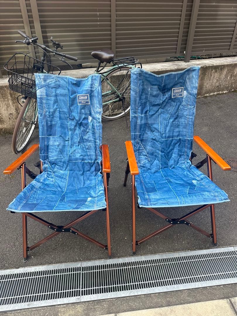 monroコラボデニムブルー アウトドアチェア 2脚セット