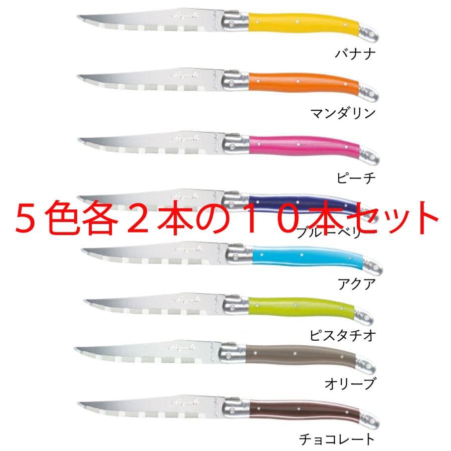 ジャンデュボ　ライヨール　ナイフ正規品　５色各2本の１０本セット　正規品