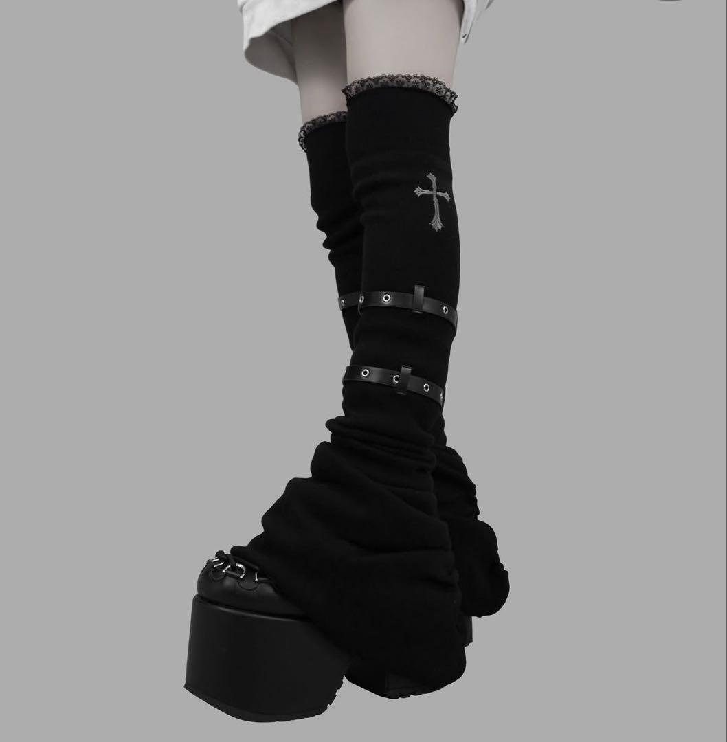 DimMoire 十字の誓いニーハイウォーマー ブラック