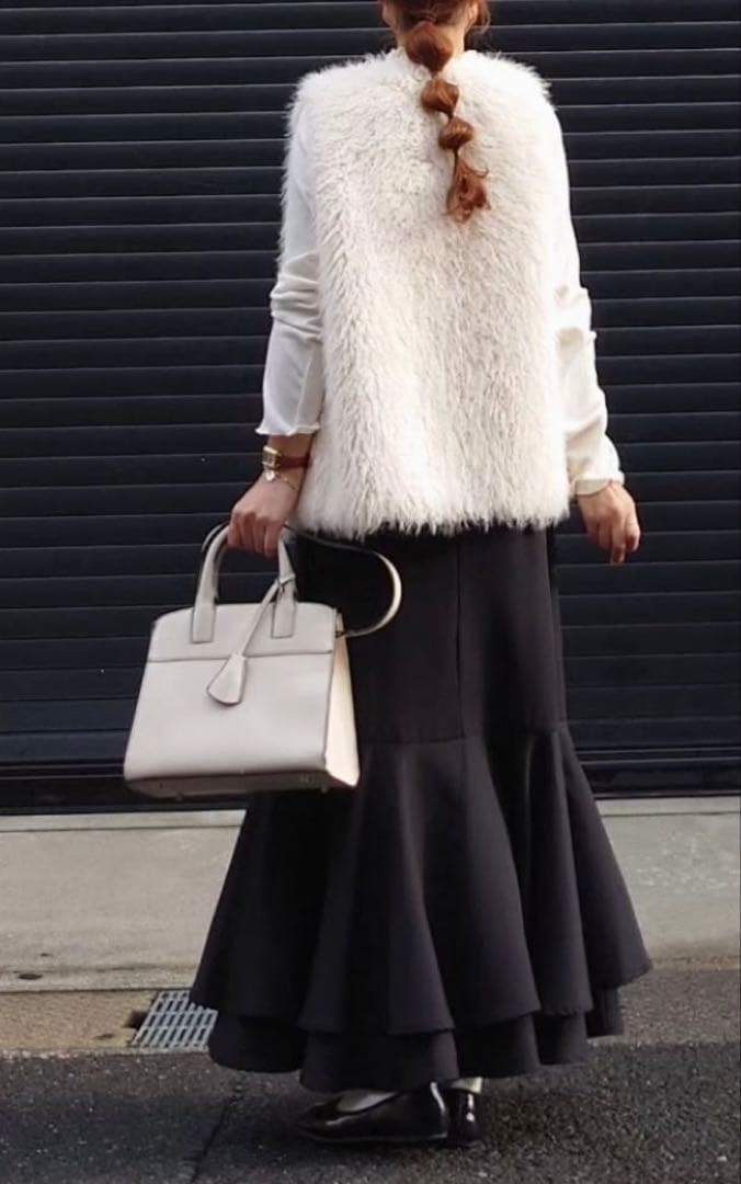 ANAYI ☆2023AWフェイクファージレ　オフホワイト