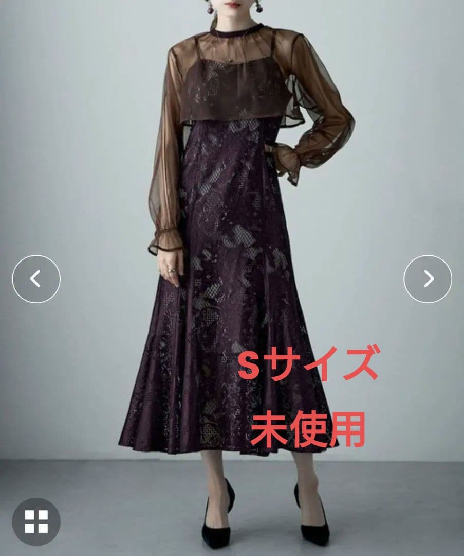 【etoll.】タグ付き　 3wayシフォンボレロ＆レースキャミドレス