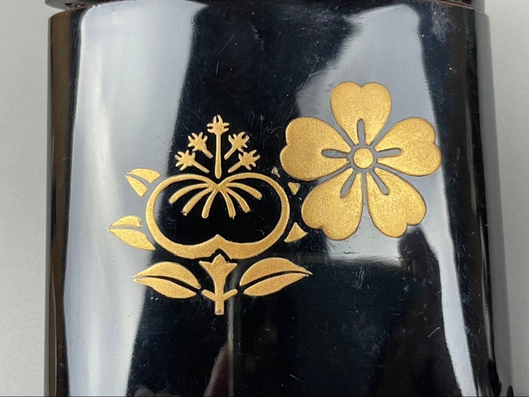 平安 象彦 印籠 共箱付 漆芸 金蒔絵 骨董 提物 木地塗り桜蒔絵 提げ物 根付