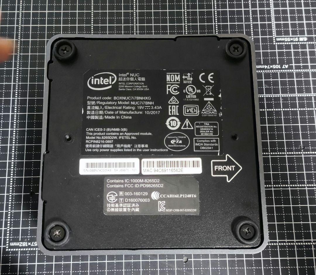 ミニPC Intel NUC i7 BNH Model