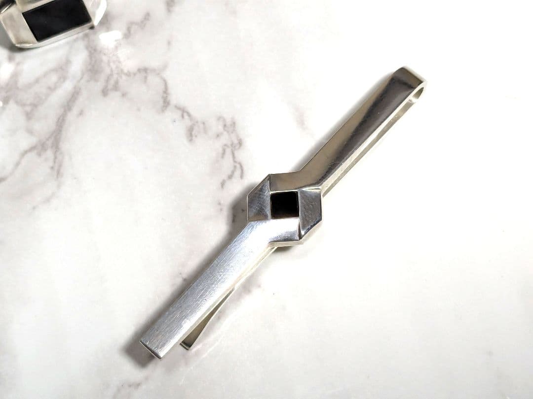 ジョージジェンセン　シルバー925　銀　オニキス　ネクタイピン　カフス　ブラック